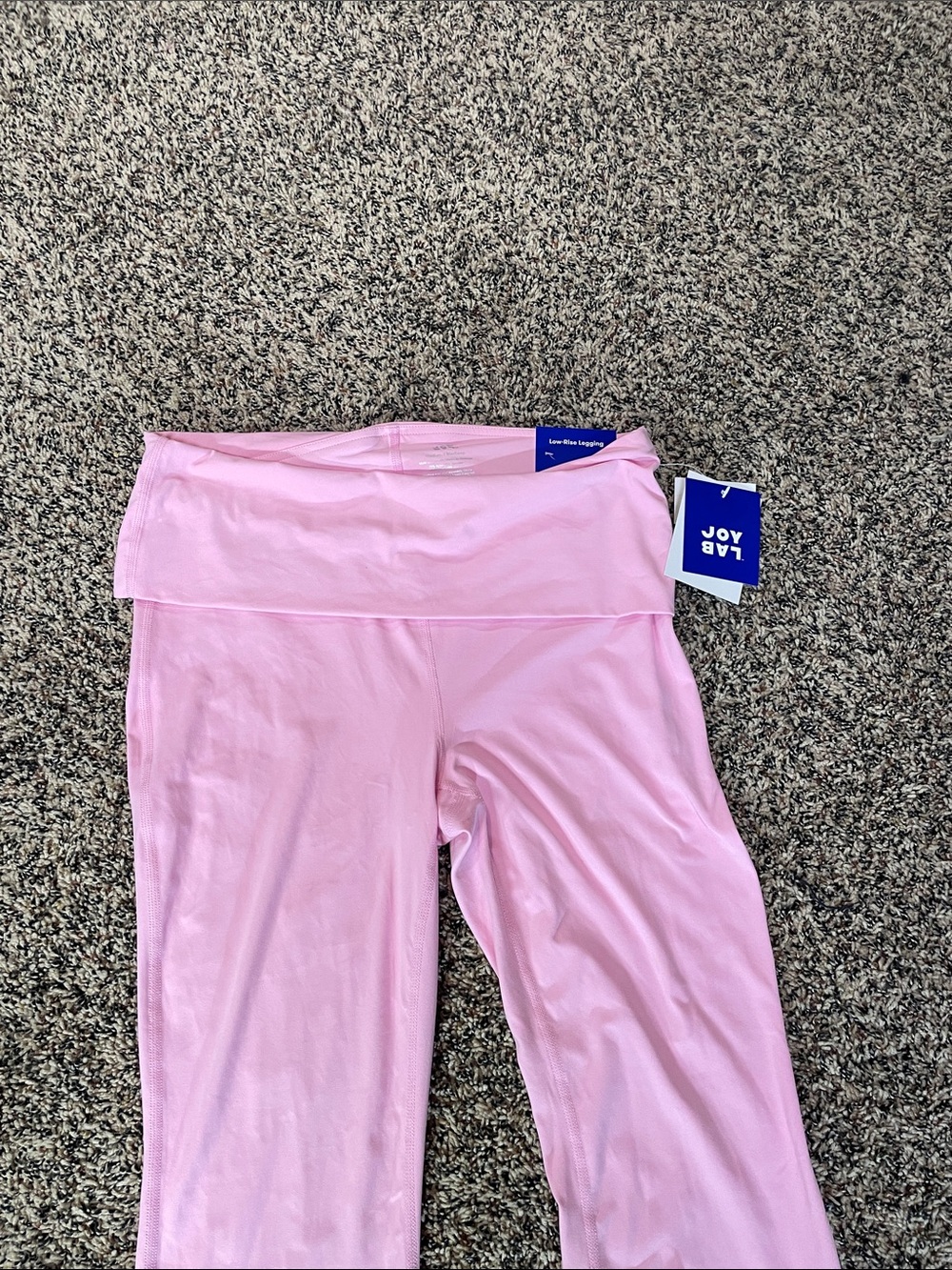 JoyLab Light Pink Low Rise Fold-Over Waist Flare Leggings Woman’s M | NWT - Picture 2 of 6